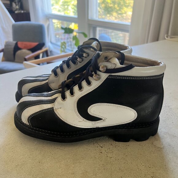 John Fluevog Vintage Seventh Heaven Angels Supervog Blk/Wht Boots M7 W9 - Picture 3 of 6